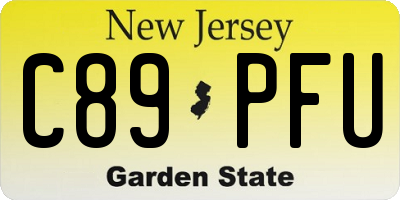 NJ license plate C89PFU