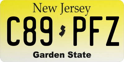 NJ license plate C89PFZ