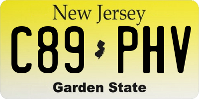 NJ license plate C89PHV