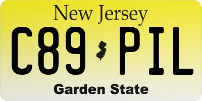 NJ license plate C89PIL