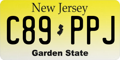 NJ license plate C89PPJ