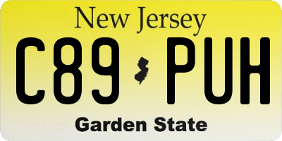 NJ license plate C89PUH