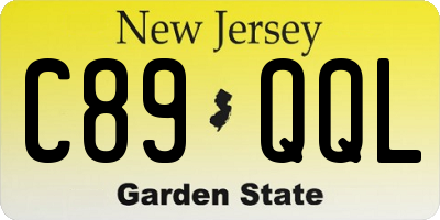 NJ license plate C89QQL