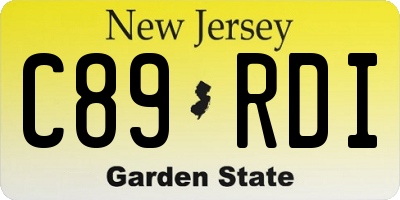 NJ license plate C89RDI