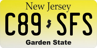 NJ license plate C89SFS