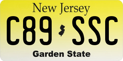 NJ license plate C89SSC