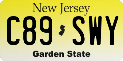NJ license plate C89SWY