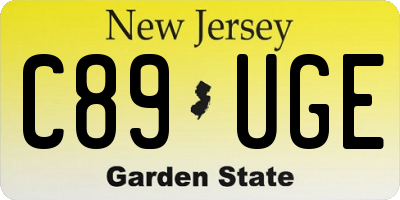 NJ license plate C89UGE