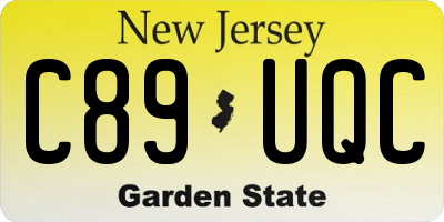 NJ license plate C89UQC