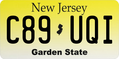 NJ license plate C89UQI