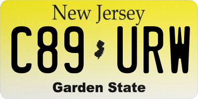 NJ license plate C89URW