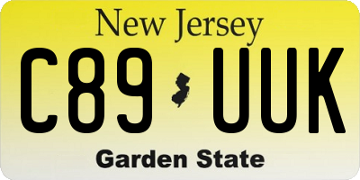NJ license plate C89UUK