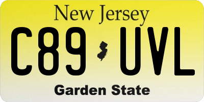 NJ license plate C89UVL