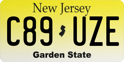 NJ license plate C89UZE