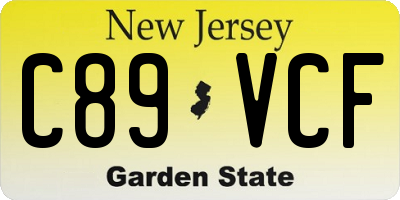 NJ license plate C89VCF