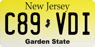 NJ license plate C89VDI