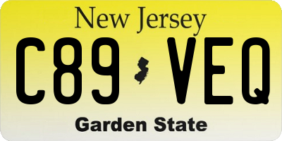 NJ license plate C89VEQ