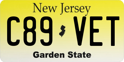 NJ license plate C89VET