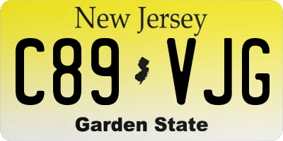 NJ license plate C89VJG