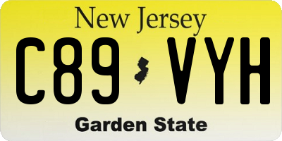 NJ license plate C89VYH