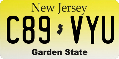 NJ license plate C89VYU