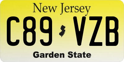 NJ license plate C89VZB