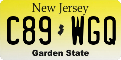 NJ license plate C89WGQ