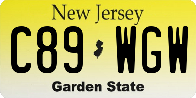 NJ license plate C89WGW