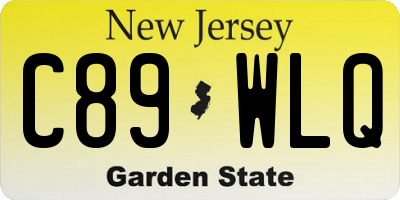NJ license plate C89WLQ