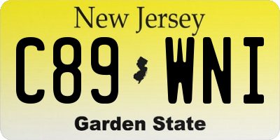 NJ license plate C89WNI