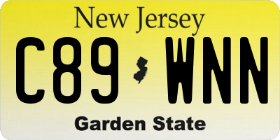 NJ license plate C89WNN