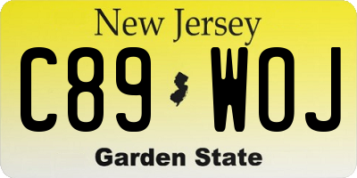 NJ license plate C89WOJ