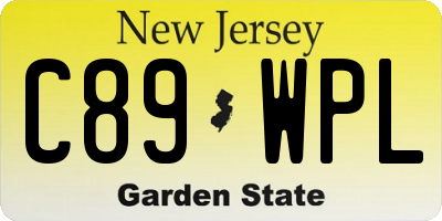 NJ license plate C89WPL