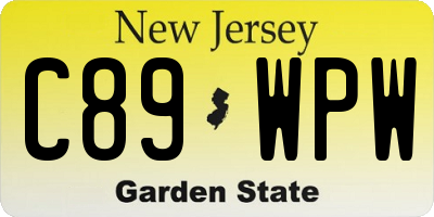 NJ license plate C89WPW
