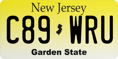 NJ license plate C89WRU