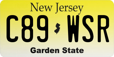 NJ license plate C89WSR