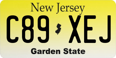 NJ license plate C89XEJ