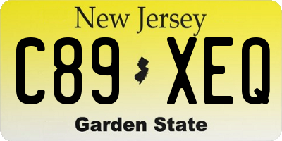 NJ license plate C89XEQ