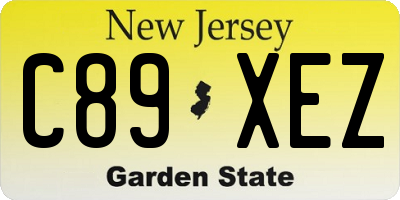 NJ license plate C89XEZ