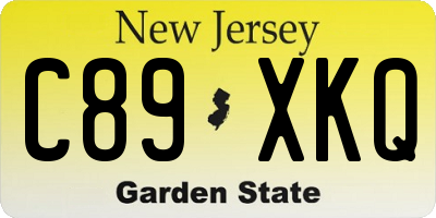 NJ license plate C89XKQ
