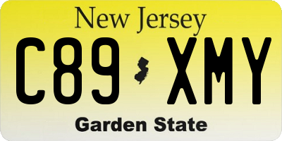 NJ license plate C89XMY