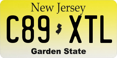 NJ license plate C89XTL