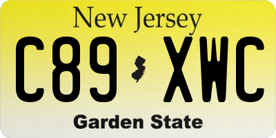 NJ license plate C89XWC