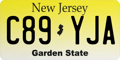 NJ license plate C89YJA