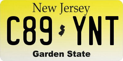 NJ license plate C89YNT
