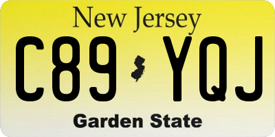 NJ license plate C89YQJ
