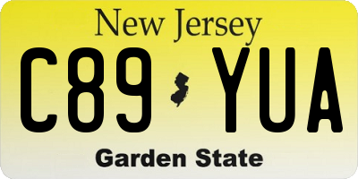 NJ license plate C89YUA