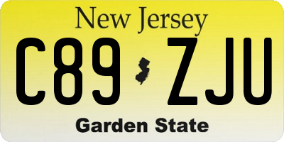 NJ license plate C89ZJU