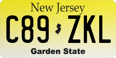NJ license plate C89ZKL