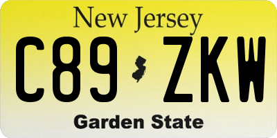 NJ license plate C89ZKW